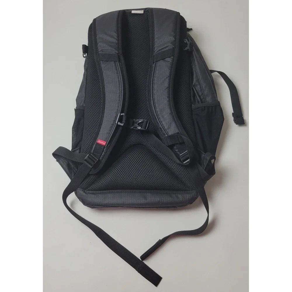 Supreme Backpack Black Cordura Eco Fabric Ripstop TPU Logo SS21
